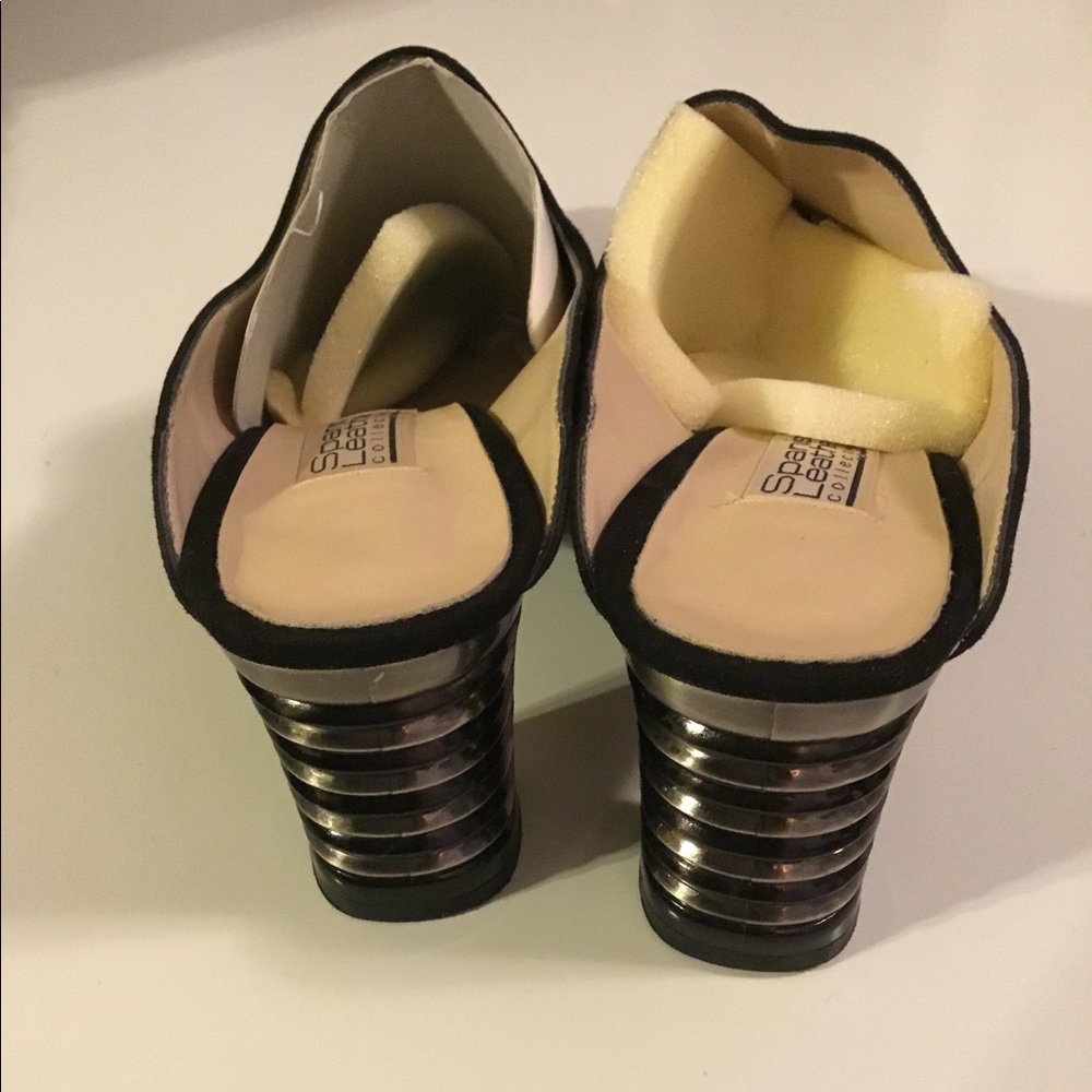Spanish Leather Collection Black Suede Leather Mules Size 9.5M - Picture 3 of 6